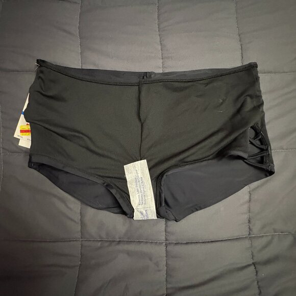 Salt + Cove Juniors' Strappy-Side Swim Boyshorts - Size: XL - NWT - Picture 6 of 11